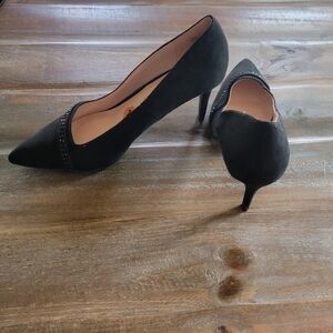 Chinese Laundry Black Suede Pumps Pointed Toe Size 11